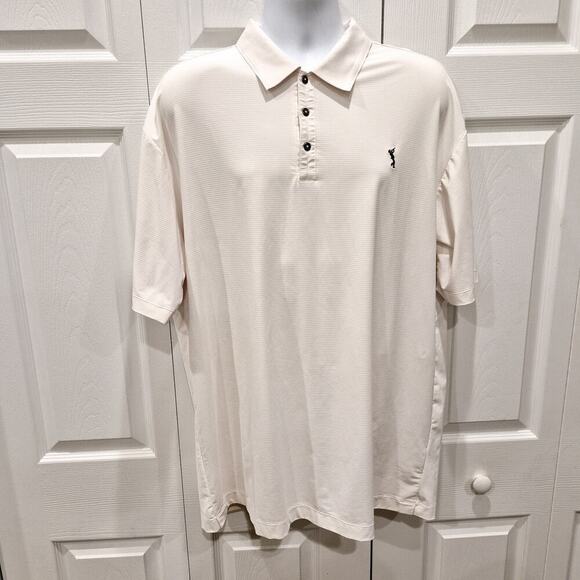 Nike Golf Dri-Fit Polo Shirt Men's XL Pullover Beige Quality Elastic Stretch - Picture 1 of 11